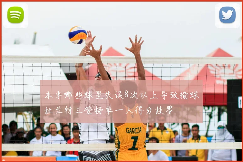 本季哪些球星失误8次以上导致输球杜兰特三登榜单一人得分挂零